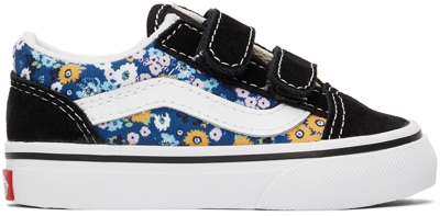 Vans Baby Multicolor Floral Old Skool V Sneakers In (floral) Black/multi