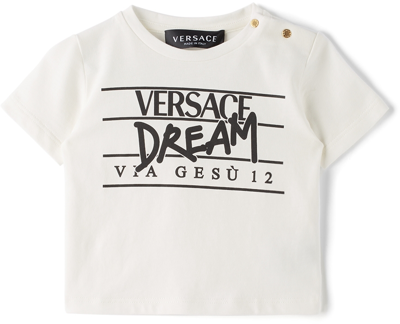 Versace Baby Printed Cotton Jersey T-shirt In White