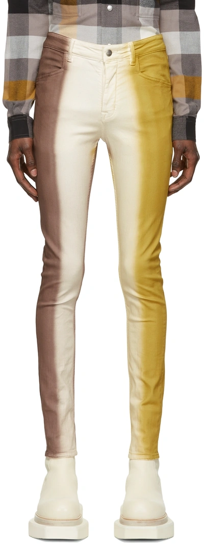 Rick Owens Tyrone Slim-fit Skinny Cotton-blend Denim Jeans In Oxblood/nat/sulphate