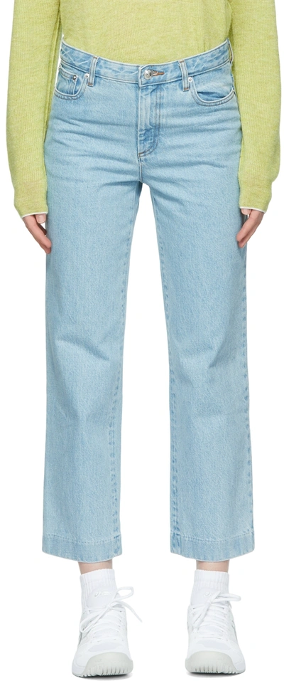 A.p.c. Marian High-rise Straight Jeans In #add8e6