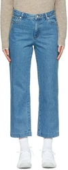 Apc New Sailor Ankle-length Jeans In Blue
