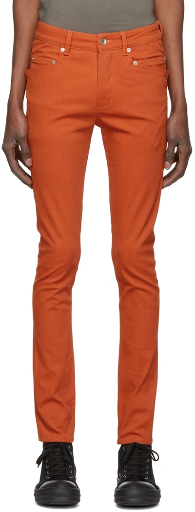 Rick Owens Drkshdw Orange Tyrone Jeans In 53 Orange