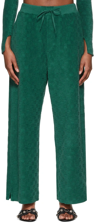 Ambush Green Cotton Lounge Pants In Evergreen Evergreen