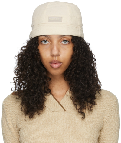 Jacquemus Off-white 'le Marino' Bucket Hat In 110 Off-white