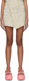 Marco Rambaldi Beige Cotton Miniskirt In 01 Rope-white