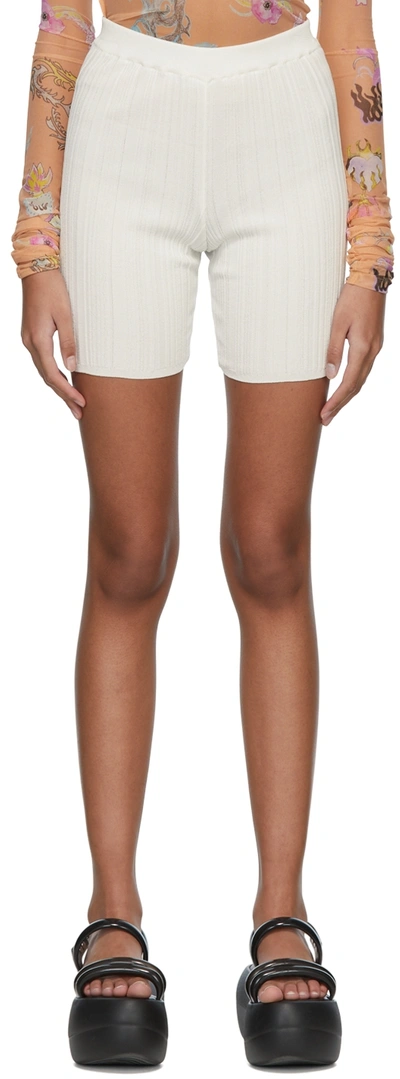 Marco Rambaldi White Viscose Shorts In 00 White