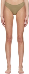 Skims Khaki Fits Everybody Thong In Khaki