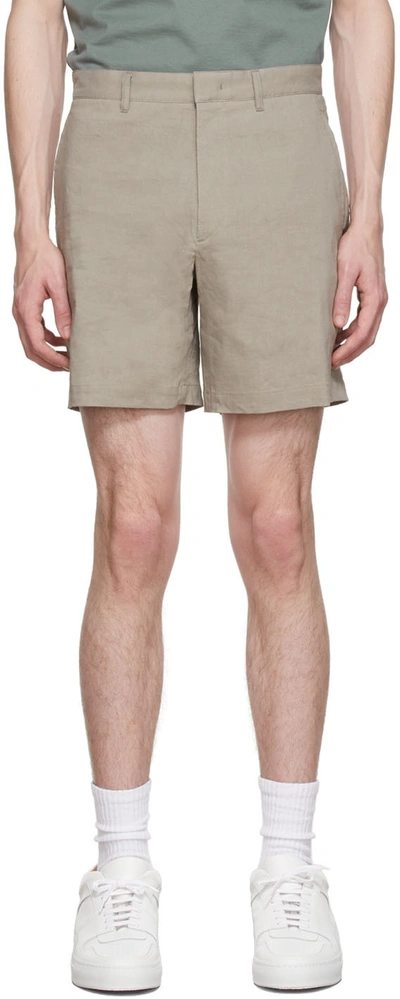 Theory Taupe Curtis Shorts In Tapir