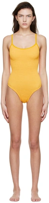 Hunza G Orange Pamela One-piece Swimsuit In Mango Sorbet