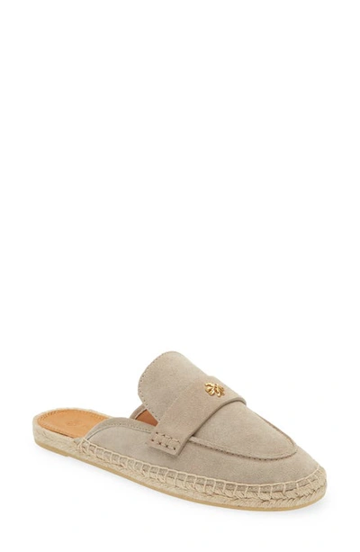 Tory Burch Seaside Suede Medallion Mule Espadrilles In Classic Taupe