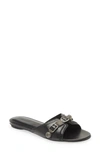 Balenciaga Le Cagole Slide Sandal In Black
