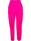 Alexander Mcqueen Classic Wool Trousers In Fuchsia