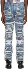Alyx Fringed Effect Blue Jeans In Light Blue