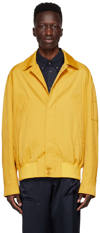 4sdesigns Yellow Polyester Jacket In 70 Yellow