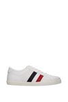Moncler New Monaco Stripe-detail Sneakers In White