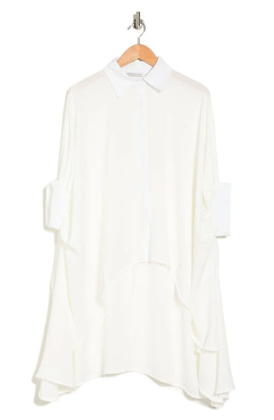 Patrizia Luca Oversized High/low Blouse In White