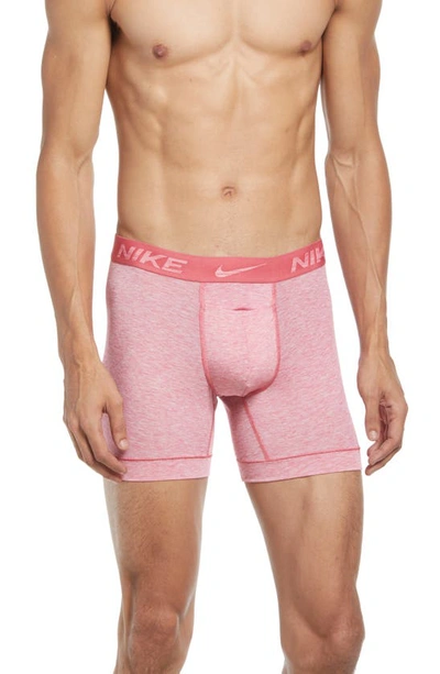 Nike Dri-fit Assorted 2-pack Reluxe Boxer Briefs In Pink/ Dark Grey