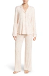 Nordstrom Rack Tranquility Long Sleeve Shirt & Pants 2-piece Pajama Set In Ivory Animal Electric