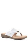 Cliffs By White Mountain Bumble Embossed Faux Leather Sandal In White Snake Print