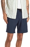 Volcom Stones Hybrid Drawstring Waist Shorts In Navy