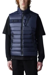 Mackage Sateen Lightweight Down Vest In Navy