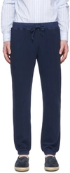Massimo Alba Grey Cotton Lounge Pants In U902 Wblack