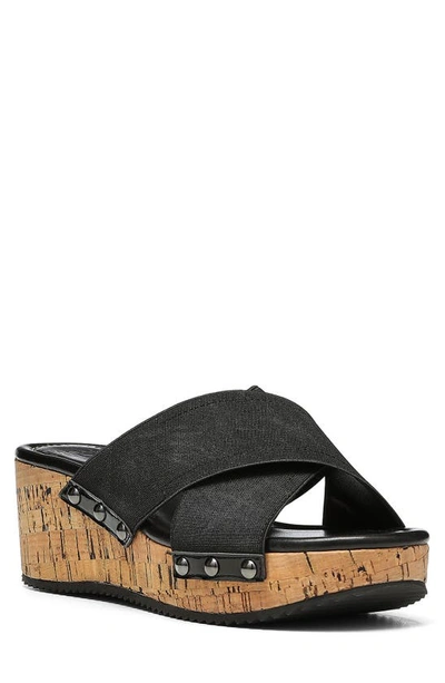 Donald Pliner Summera Wedge Sandal In Black-blk