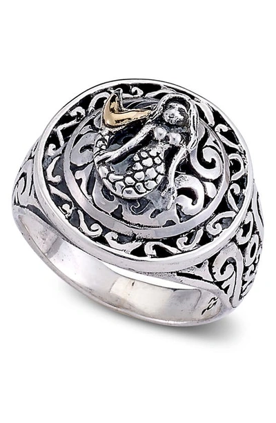 Samuel B. 18k Gold & Sterling Silver Mermaid Ring In Silver And Gold