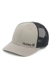 Hurley Corp Staple Trucker Baseball Cap In Cool Grey