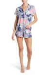 Nordstrom Rack Tranquility Shortie Pajamas In Blue Stonewash Floral