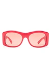 Balenciaga 59mm Shield Sunglasses In Red