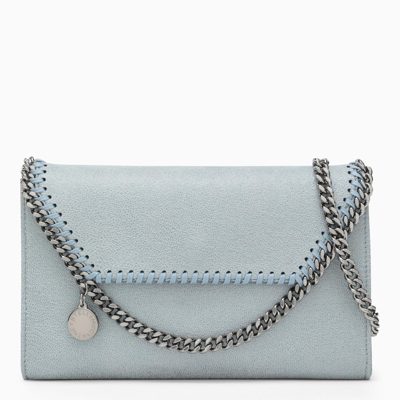 Stella Mccartney Dusty Blue Falabella Small Cross-body Bag In Light Blue