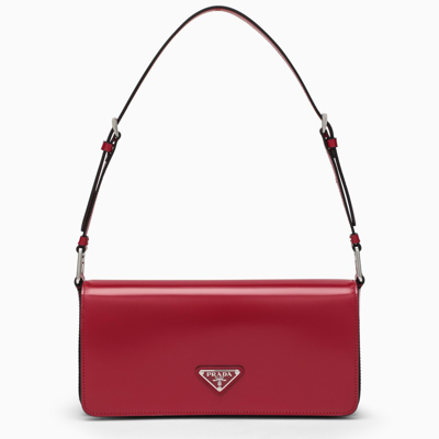 Prada Femme Bag In Dark Red Leather