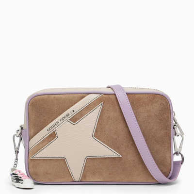 Golden Goose Brown/lilac/off White Star Cross-body Bag In Multicolor