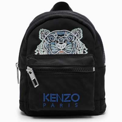 Kenzo Black Mini Backpack With Tiger Embroidery