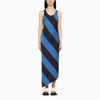 Marni Racerback Striped-jersey Maxi Dress In ["blue"/ "multicolor"/ "print"]
