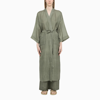 THE ROSE IBIZA OLIVE GREEN KIMONO BATA DRESS