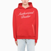 Just Don Authorized Relaxed-fit Cotton-jersey Hoody In Red