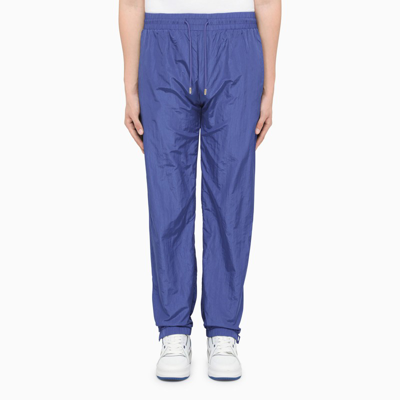 Just Don Embroidered-logo Track Trousers In Blue