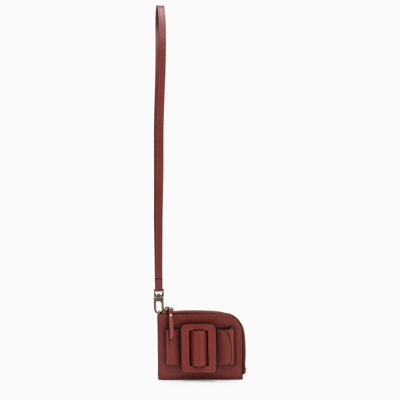 Boyy Dark Red Leather Buckle Card Holder
