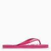 DSQUARED2 FUCHSIA/WHITE ICON THONG SLIPPERS