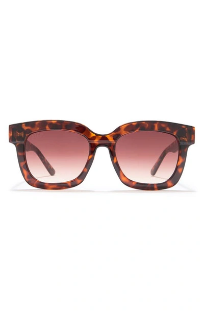 Diff 56mm Makay Square Sunglasses In Dark Tortoise