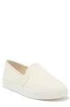 Vince Blair Leather Slip-on Sneakers In Off White/ White