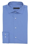 Jb Britches Yarn-dyed Solid Dress Shirt In Royal Blue