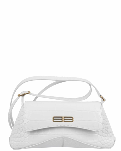 Balenciaga Xx Medium Flap Shoulder Bag In White