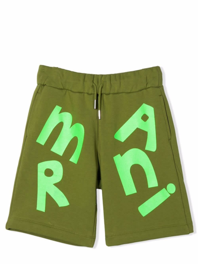 Marni Kids' Sports Shorts With Print In Green