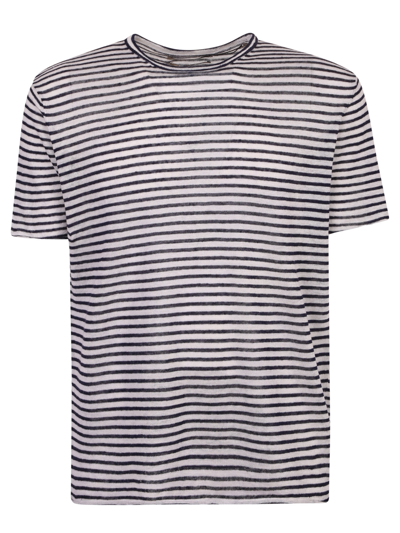 Original Vintage Style Striped Detail T-shirt In Blue
