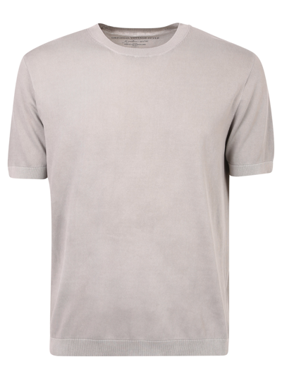 Original Vintage Style Piquet T-shirt In Grey