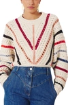 Ba&sh Ba & Sh Maxwell Glitter-logo Sweater In Ecru | ModeSens