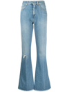 GOLDEN GOOSE DISTRESSED FLARED JEANS,GWP00103P00040650100